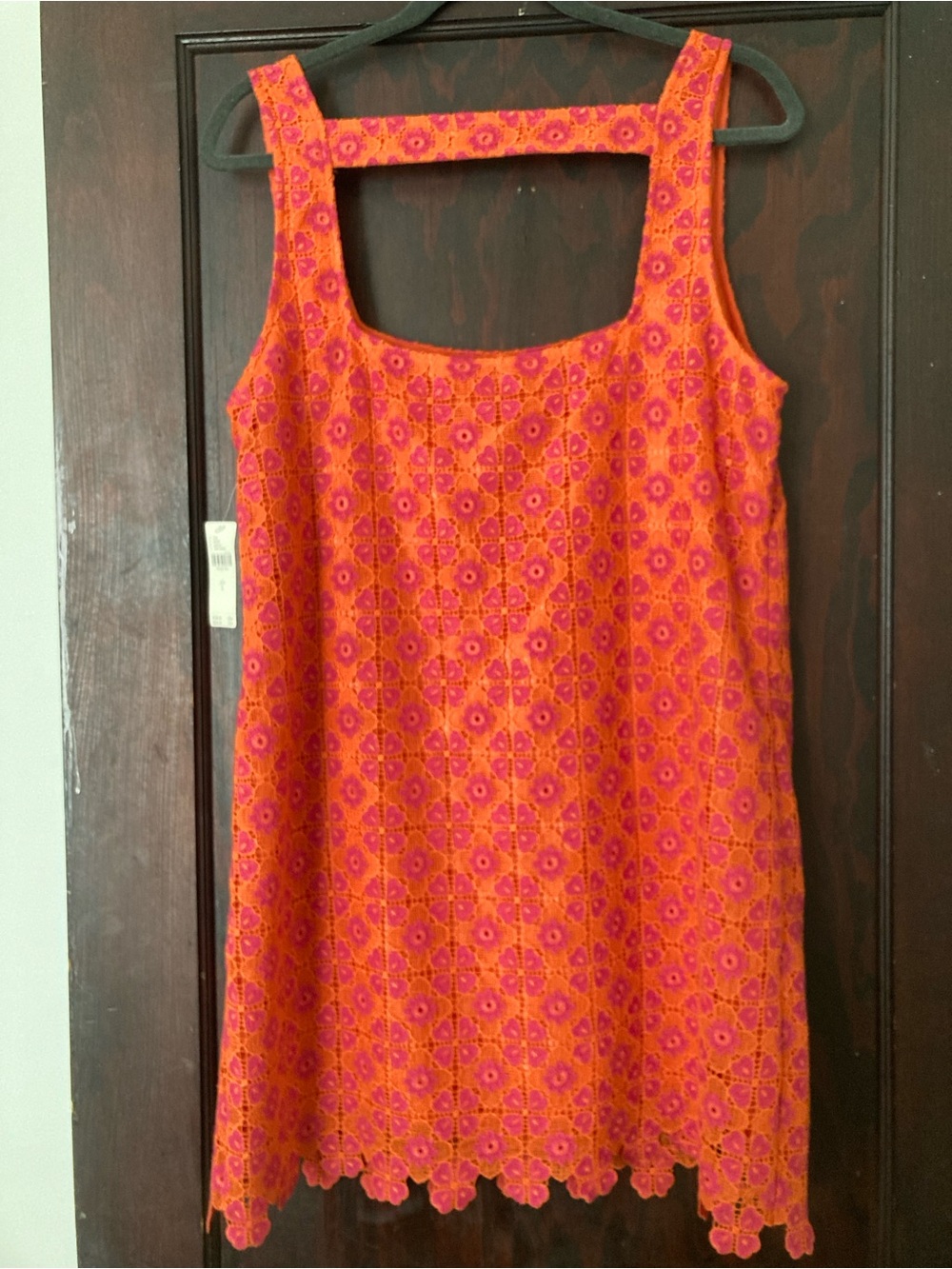 Anthropologie MAEVE Orange Eyelet Lace shift Dress new w/tags! - Picture 6 of 8